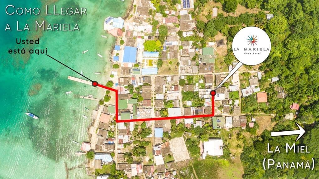 Mapa Casa Hotel La Mariela — Sapzurro